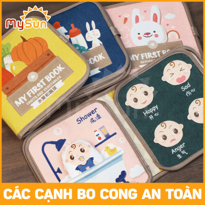 Sách vải cho bé sơ sinh bé 6 tháng dưới 1 tuổi Montessori bận rộn tương tác sách vải nỉ 3d mầm non MySun