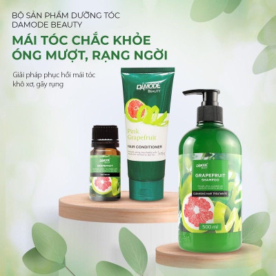 Combo gội xã tinh chất bưởi Grapefruit Shampoo Grapefruit Conditioner cao cấp độc quyền Damode 670ml