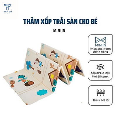 Thảm Trải Sàn Cho Bé Xốp XPE 2 Mặt Phủ Silicone Hàn Quốc Mẫu Đẹp Chống Thấm, Chống Va Đập Trơn Trượt-1m8*2m Hàng Chính Hãng MINIIN 