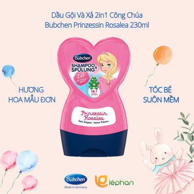 Dầu gội xả cho bé Rosalea 2in1 Bubchen Đức 230ml