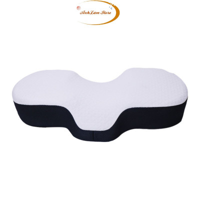 Gối cao su non công thái học Anh Lam Store chống đau vai gáy, ngủ ngáy, hỗ trợ ngủ nhanh - Thiết kế riêng biệt cho tư thế nằm ngửa và nằm nghiêng - Hàng chính hãng