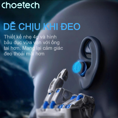 Tai Nghe Choetech BH-T23 Không Dây  TWS True Wireless Earbuds - Hàng chính hãng