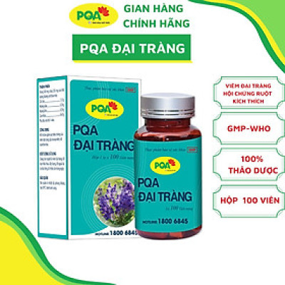 PQA Đại Tràng lọ 100 viên nang là dược phẩm thảo dược dùng cho người bị viêm đại tràng hỗ trợ hạn chế các triệu chứng của viêm đại tràng cấp và mạn tính, rối loạn tiêu hóa.