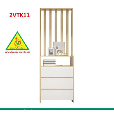 Tủ kệ trang trí kiêm vách ngăn phòng khách , nhà bếp 2VTK11 - Nội thất lắp ráp Viendong Adv