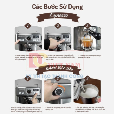 Máy pha cà phê Espresso chuyên nghiệp thương hiệu HiBREW H10A , áp suất 20bar , công suất 1350W - Hàng Chính Hãng