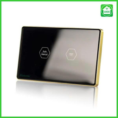 Công Tắc Cầu Thang Wifi Hunonic Viền Vàng Liên Kết Đảo Chiều Không Cần Mạng Internet