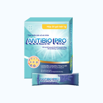 Men vi sinh BAYER Antibio Pro hỗ trợ đường ruột khỏe mạnh (Hộp 20 Gói)
