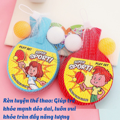 Bộ Vợt Bóng Bàn Mini Cho Bé – Super Sport Năng Động Set Đồ Chơi Bóng Bàn Mini Nhiều Màu – Bé Chơi Mê Say Bộ Vợt Bóng Bàn Trẻ Em – Kích Thích Vận Động & Tư Duy