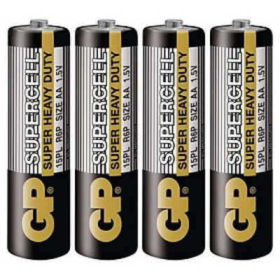 Vỉ 4 Pin Tiểu GP Supercell Super Heavy Duty AA - GP 15PL-2S4