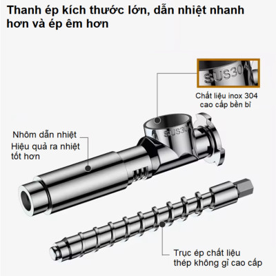 Máy ép dầu thực vật gia đình AOSIDA Anh Quốc B03S Công suất 820W, Năng suất ép 4-6 kg/giờ - Bảo hành 12 tháng, Hàng nhập khẩu
