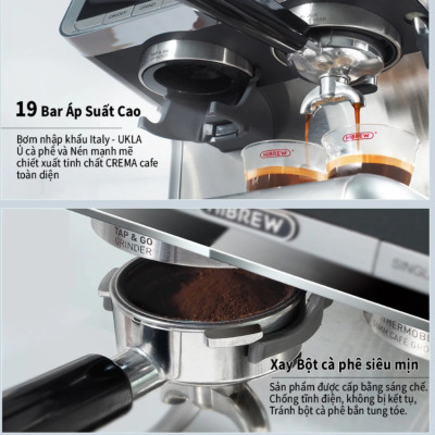 HÀNG CHÍNH HÃNG - Máy pha cà phê Espresso chuyên nghiệp 3 trong 1, thương hiệu Mỹ cao cấp HiBREW - CM5020
