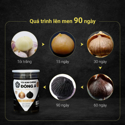 Tỏi Đen Cô Đơn - Combo 4 Hộp Tỏi Kim Cương Đông Á 200g - SX theo công nghệ Nhật Bản, hỗ trợ tốt cho sức khỏe - Kiểm nghiệm chất lượng bởi Bộ Y Tế, Intertek