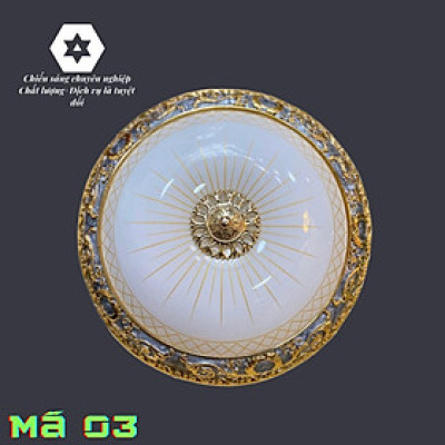 Đèn mâm thủy tinh SuperVilighting OPTT- 350 trang trí trần phòng khách hành lang hiên nhà BH 24T