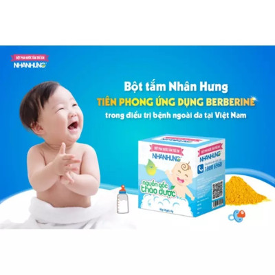 Bột Tắm Nhân Hưng - Trẻ Hết Hăm Da, Rôm Sảy, Mụn Nhọt ,Mẩn Ngứa ( Tách lẻ 10 Gói)