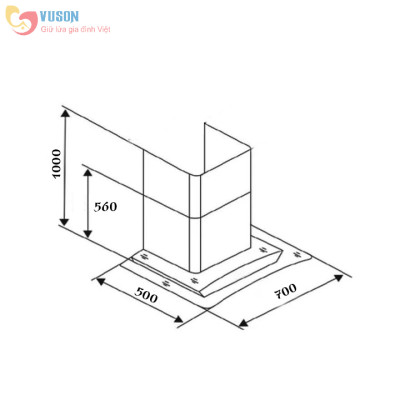 Máy hút mùi Chefs EH-R502E7T - Hàng chính hãng
