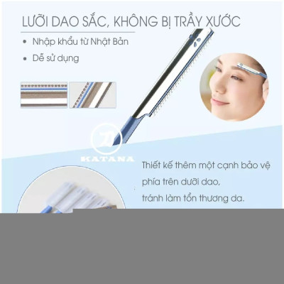 Dao Cạo Lông Mày Cán Dài Lưỡi Thép Không Gỉ Kai Beauty Guard 06616