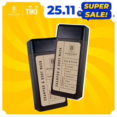 Sữa tắm dầu gội cho nam hương nước hoa 375ml Rebellious thương hiệu SIGSCENT - COMBO 2