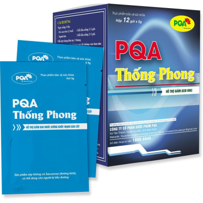 PQA Thống Phong dùng cho người bị gút, gout 1 hộp 12 gói.