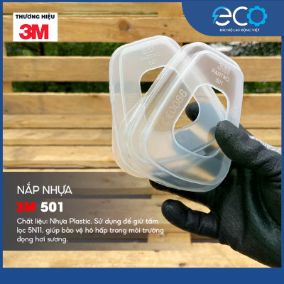Combo (7 món) mặt nạ phòng độc 3M 7501, 7502 kết hợp phin lọc 3M 6003, tấm lọc bụi 5N11 cùng nắp giữ 501  lọc hơi độc Hơi hữu cơ vô cơ Phun sơn Phun xịt thuốc sâu Mặt nạ chính hãng 