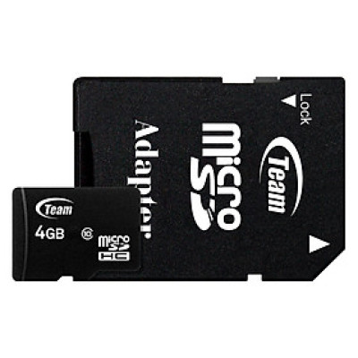 Thẻ nhớ micro SDHC Team Group 4GB / 8GB tốc độ Class 10 kèm adapter - Hàng chính hãng