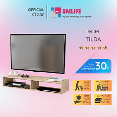 Kệ tivi treo tường hiện đại cho phòng khách SMLIFE Tilda