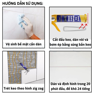 Keo đa năng dán gỗ đá hoa cương gạch men sứ tường cầu thang sàn chống nước chịu nhiệt chịu tải lực Legaxi