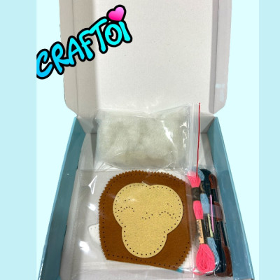 KIM NHỰA Bộ Thủ Công Trẻ Tự Làm Thú Bông 5+ HEDGEHOG CACTUSE Craftoi Felt Sewing toy prepunched holes plastic needle