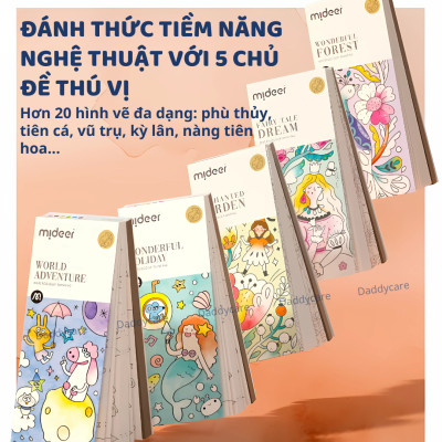 Tranh Tô Màu Nghệ Thuật Cho Bé Mideer Watercolour Painting, Đồ Chơi Thủ Công cho bé 3,4,5,6,7 tuổi
