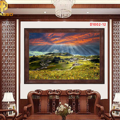 Tranh kính Phong cảnh thiên nhiên D1002 01 (được chọn mẫu)