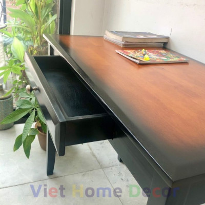 Bàn Học, Bàn Làm Việc Có Tủ Kéo Black/Cherry 3355 - Thương hiệu Viet Home Decor