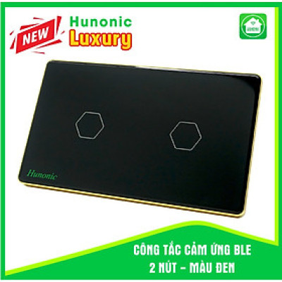 Công tắc thông minh LUXURY 2 nút đen - hàng chính hãng