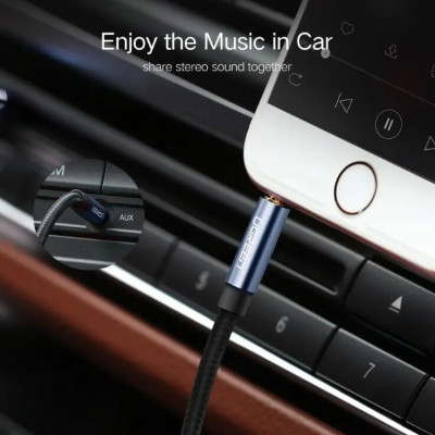 Ugreen UG60179AV112TK 1M màu Xanh Cáp âm thanh 2 đầu 3.5mm dương - HÀNG CHÍNH HÃNG