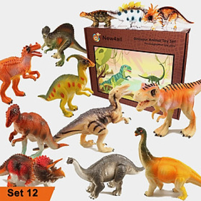 Bộ 12 đồ chơi mô hình Khủng Long nhựa dẻo PVC an toàn cho bé trên 3 tuổi