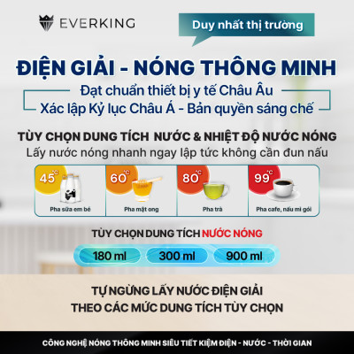 Máy Lọc Nước Điện Giải iON Kiềm EVERKING EKSignature-139 - Hàng Chính Hãng