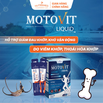 Gói uống Motovit Liquid hỗ trợ các vấn đề về đau khớp, viêm khớp, thoái hóa khớp (20 gói) - Nutramed