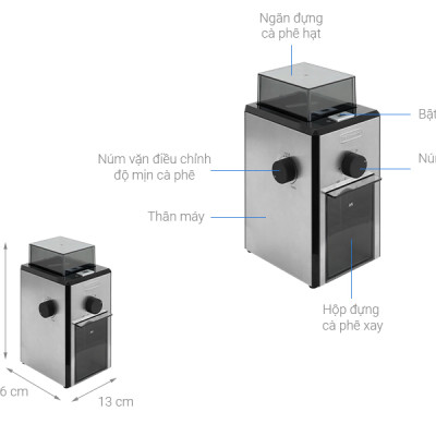 Máy xay cà phê Delonghi KG89 - 110W - Hàng Chính Hãng