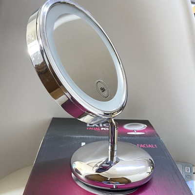 Gương Trang Điểm 2 Mặt Laica PC5004 - Có Đèn LED - Phóng Đại X5 - Hàng Chính Hãng 