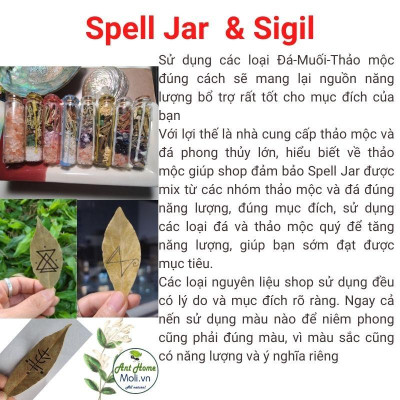 Sigil Nguyệt Quế & Spell Jar (Tình Yêu, May Mắn, Tiền Tài, Bảo Vệ...)