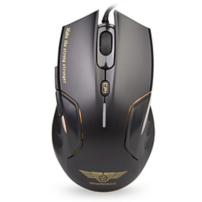 Chuột máy tính có dây Gaming Newmen N5000S (LED, Silent switch), Black.NEW V1 - Hàng chính hãng