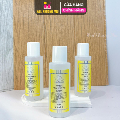 Nước Rửa Cọ Nail Linail 200ml, Làm Sạch Tăng Độ Bền Cọ, Chuyên Dụng Cho Thợ Làm Nail, Giữ Lông Cọ Mềm Mại, Chất Lượng Phá Gel Cleansing