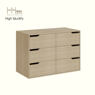 HAPPY FURNITURE , Tủ lưu trữ 6 ngăn kéo - ASO, THK_341 , 100cm x 50cm x 70cm DxRxC