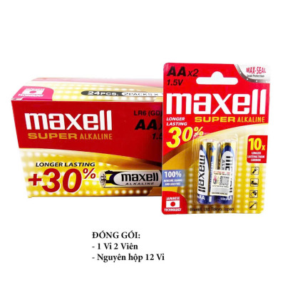Pin Maxell Alkaline Super LR6 (AA)/ Pin tiểu 2A - Hàng chính hãng