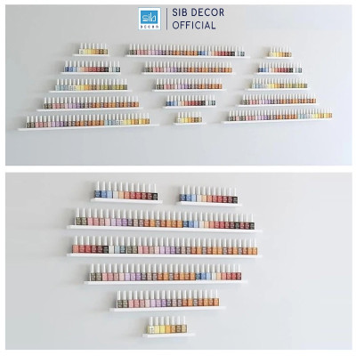 [Tặng phụ kiện khoan tường] Kệ Gắn Tường Spa, Nail, Kệ Sơn Móng SIB Deor Rộng 10cm, Dài 60cm Đến 120cm KT010