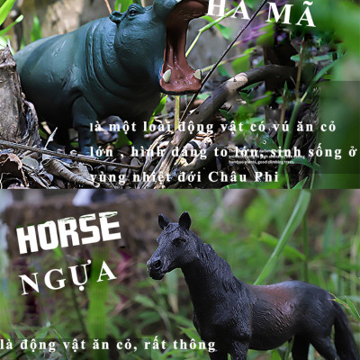 Đồ Chơi Mô Phỏng Các Con Thú Hoang Dã Dành Cho Trẻ Em