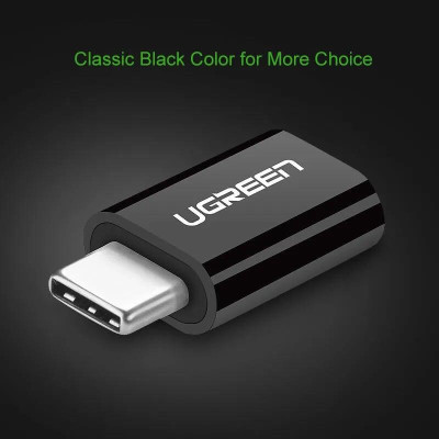 Ugreen UG30391US157TK Màu Đen Đầu chuyển đổi TYPE C sang MICRO USB vỏ nhựa ABS - HÀNG CHÍNH HÃNG