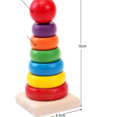 Đồ chơi tháp cầu vồng gỗ size bé