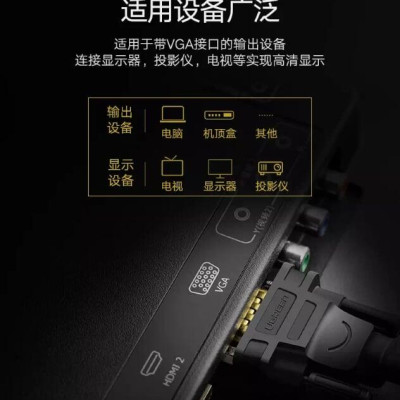 Ugreen UG11632VG101TK 5M màu Đen Cáp tín hiệu 2 đầu VGA - HÀNG CHÍNH HÃNG