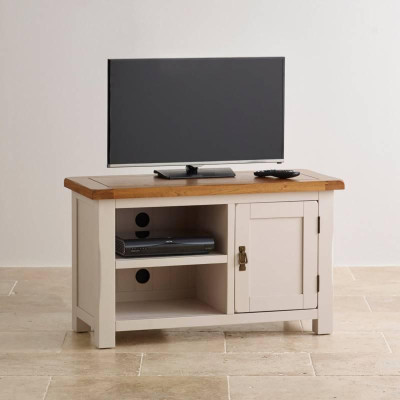 Tủ TV 1 Cánh Kemble Gỗ Sồi Ibie LV1KEMO - Trắng (100 x 42 cm)