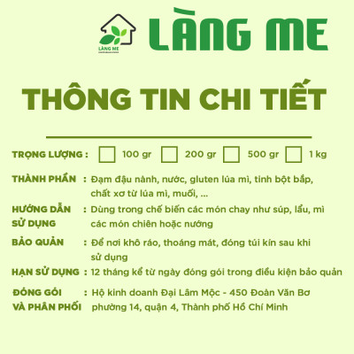Thịt Bằm Chay Loại Ngon ( 1 Kg ) Thực Phẩm Chay Ngon Thành Phần Tự Nhiên Không Chất Bảo Quản Không Biến Đổi Gen Sườn Non Chay Làng Me
