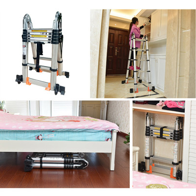 Thang Nhôm Rút Đa Năng Có Bánh Xe - 8.0 Mét
